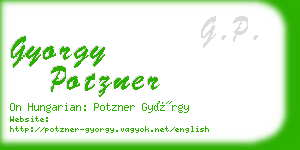 gyorgy potzner business card